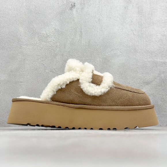 UGG Brown Plush Slippers - Picture 3 of 9